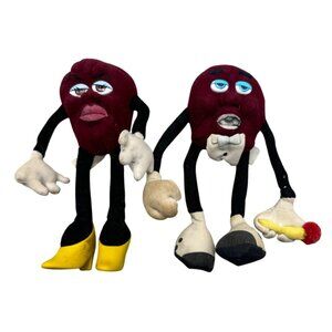 Applesauce Quirky Red & Black Plush Raisin Character Collectible Doll READ
